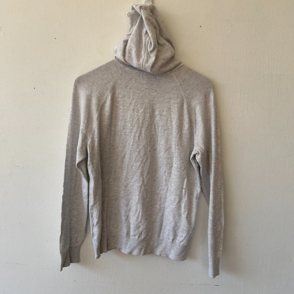 Banana Republic Hooded Sweater Mens Small Gray Striped Preppy Old Money Y2K - Picture 6 of 6